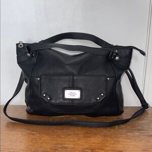 Relic Black Satchel Hand Bag with Crossbody Strap